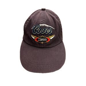 Vintage Nissin Mens Dark Gray Coors Monday Night Football Strapback Hat Cap